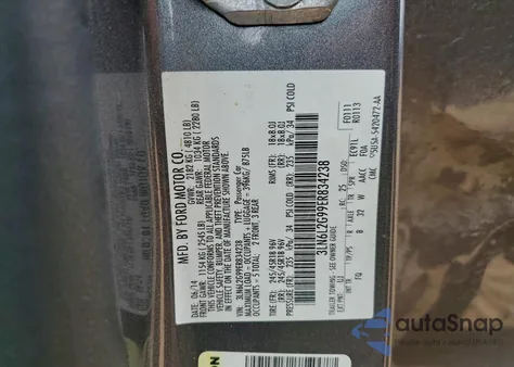 2014 Lincoln Mkz from USA, damaged, VIN 3LN6L2G99ER834238